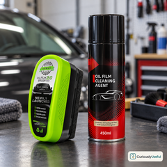 Car glass oil film remover applicator with 450ml refill spray
