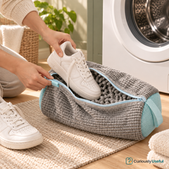 Protective laundry wash bag for machine washing suitable shoes